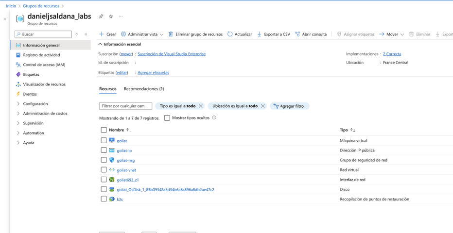 Desplegar una máquina en Azure con Terraform e instalar k3s