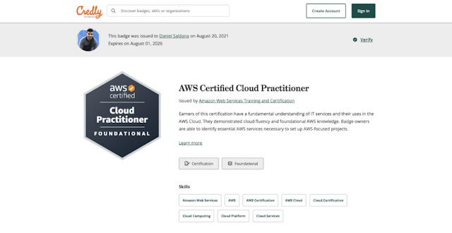 Navegando las nubes del éxito: Mi viaje hacia la certificación AWS Certified Cloud Practitioner
